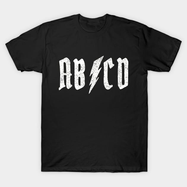 AB CD Distressed Look Teacher T Shirt TeePublic